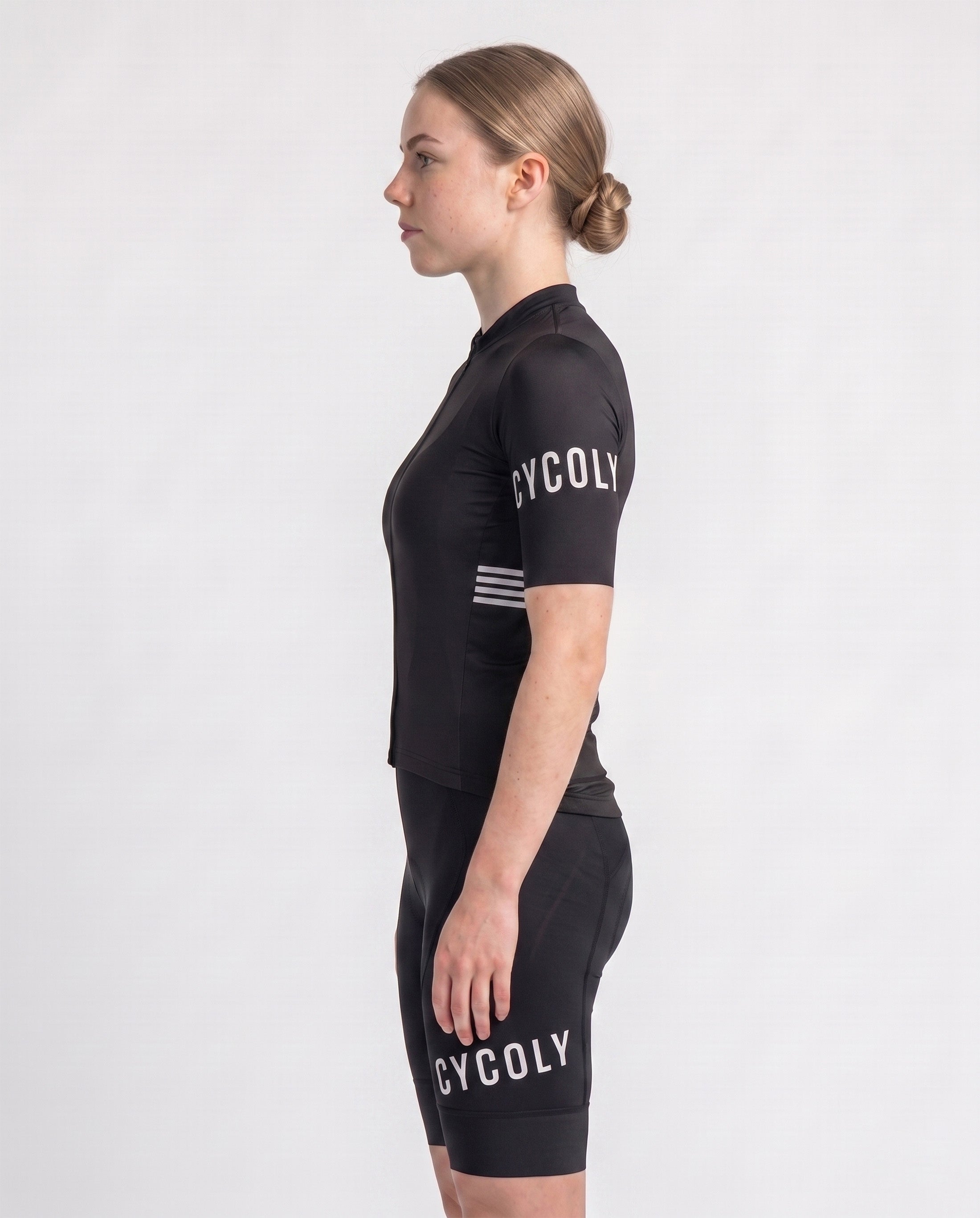 Heritage Pro Women's Short Sleeve Cycling Jersey - Black