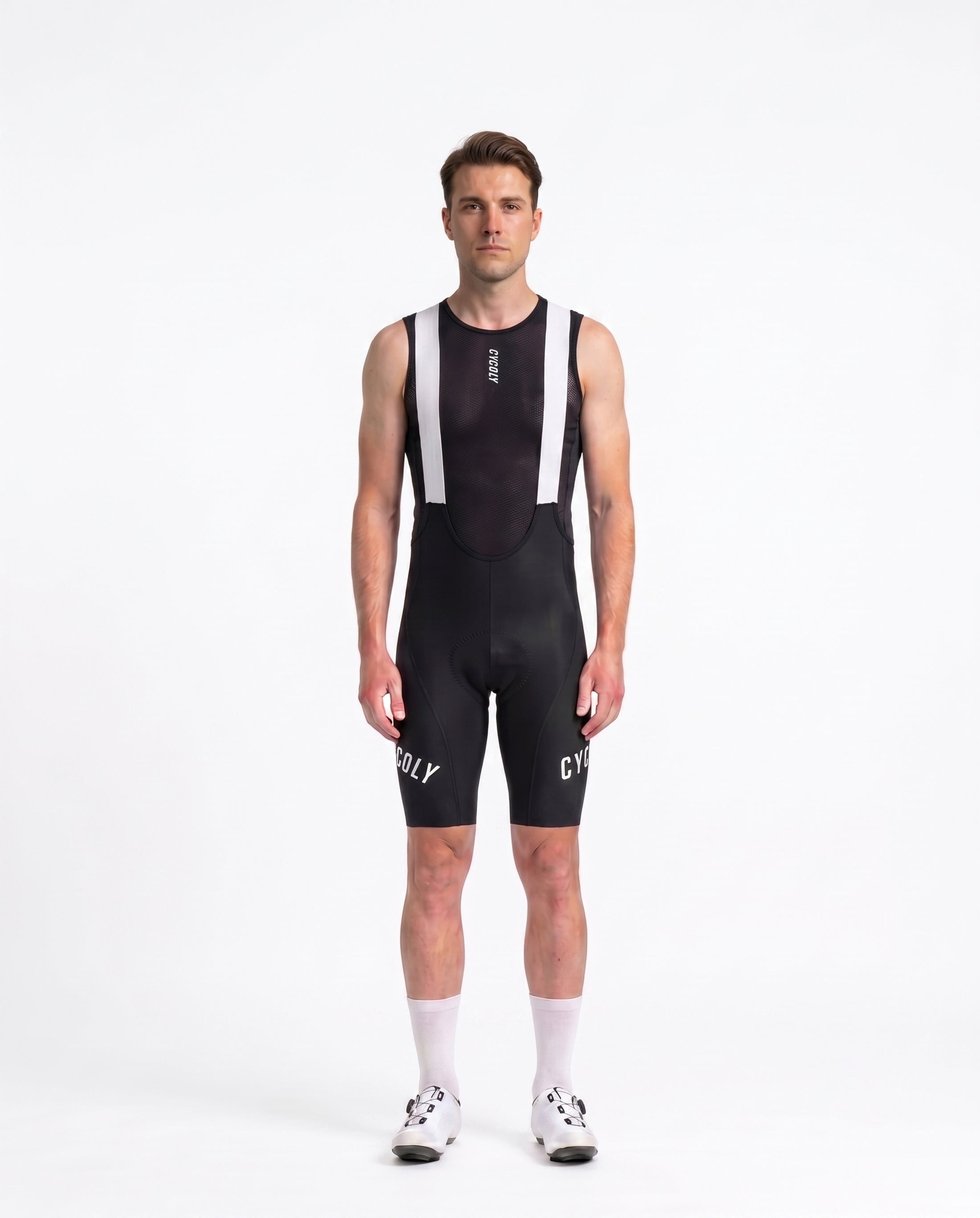 CYCOLY Men's Bib Shorts – Black & White