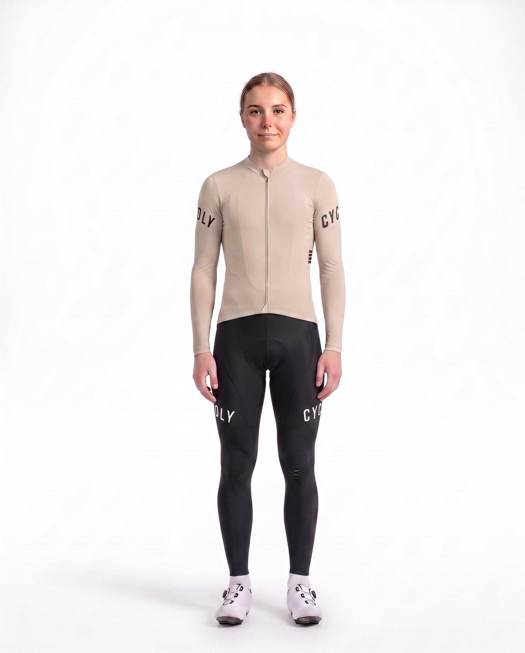 Heritage Pro Women's Long Sleeve Cycling Jersey - Ivory