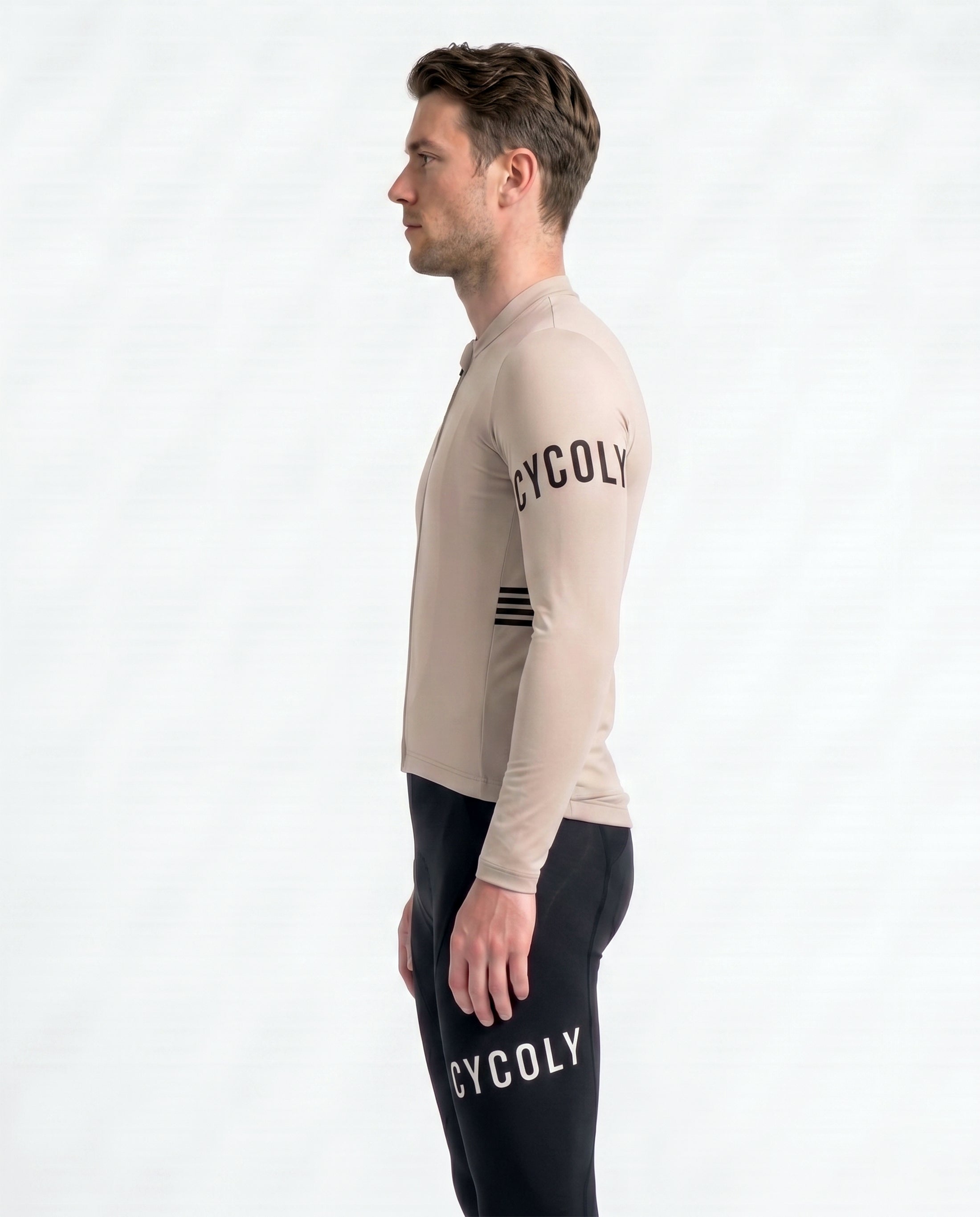 Heritage Pro Men's Long Sleeve Cycling Jersey - Ivory