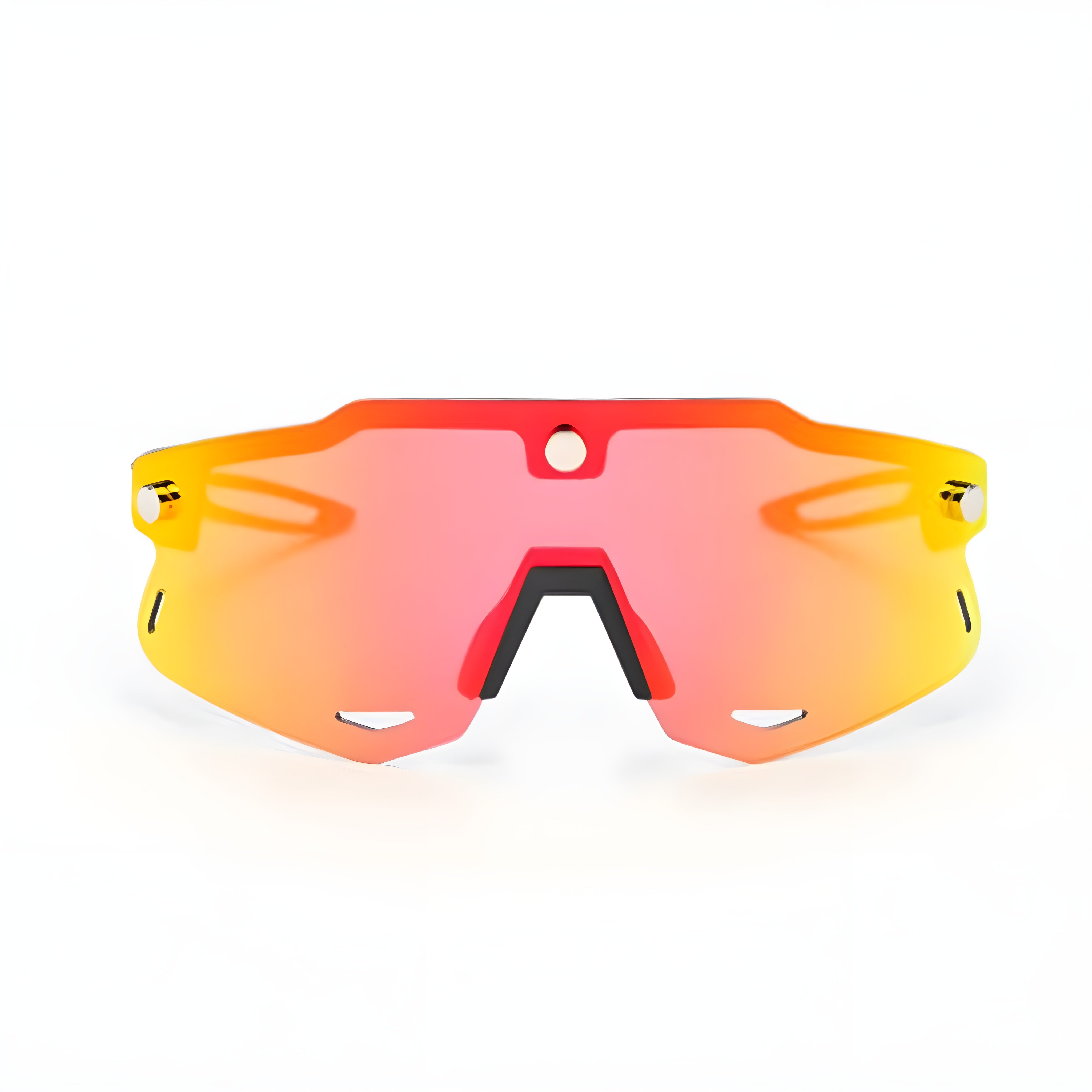 CYCOLY Vented Pro Cycling Sunglasses | Red-Orange Mirror Lens