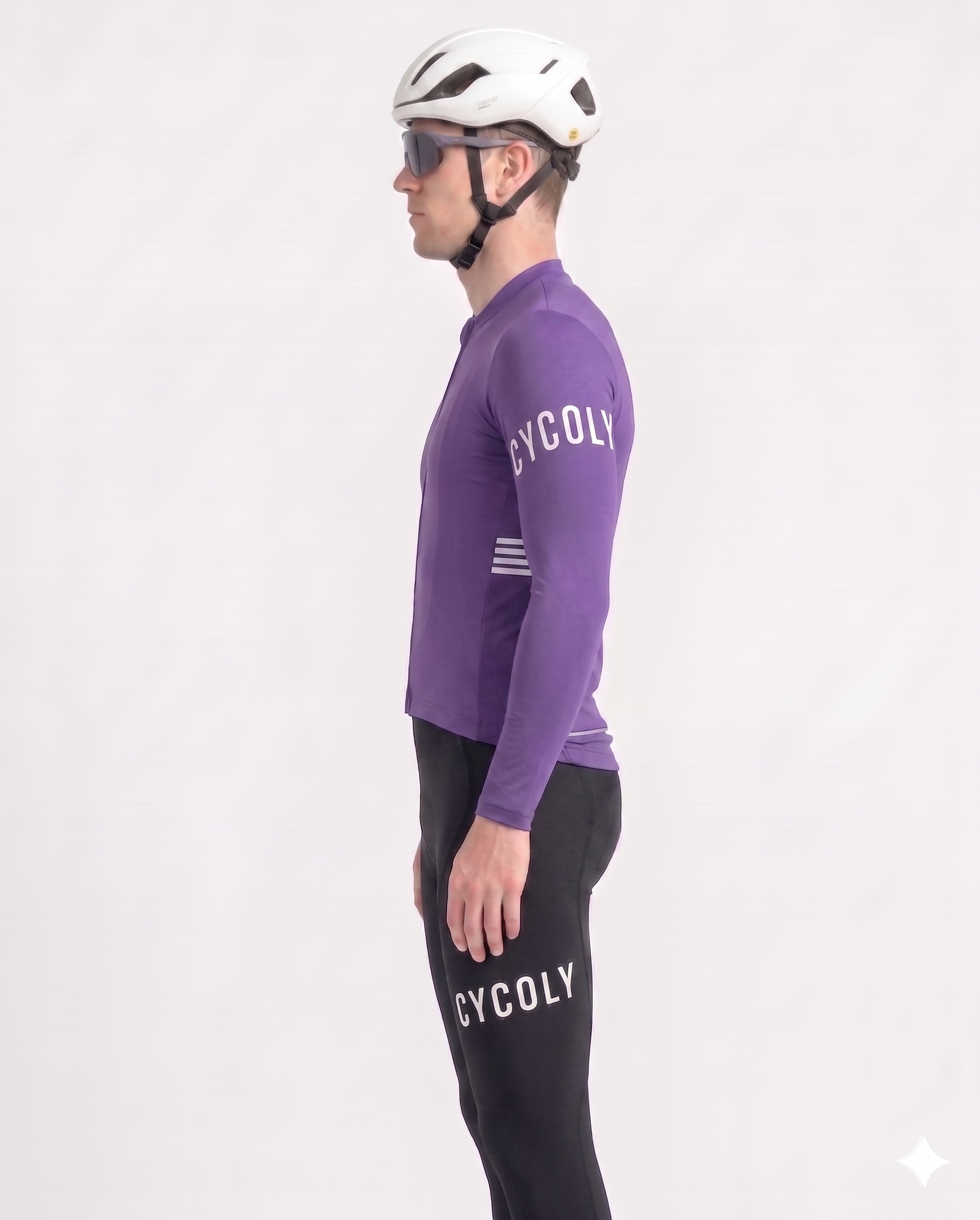 Heritage Pro Men's Long Sleeve Cycling Jersey - Violet