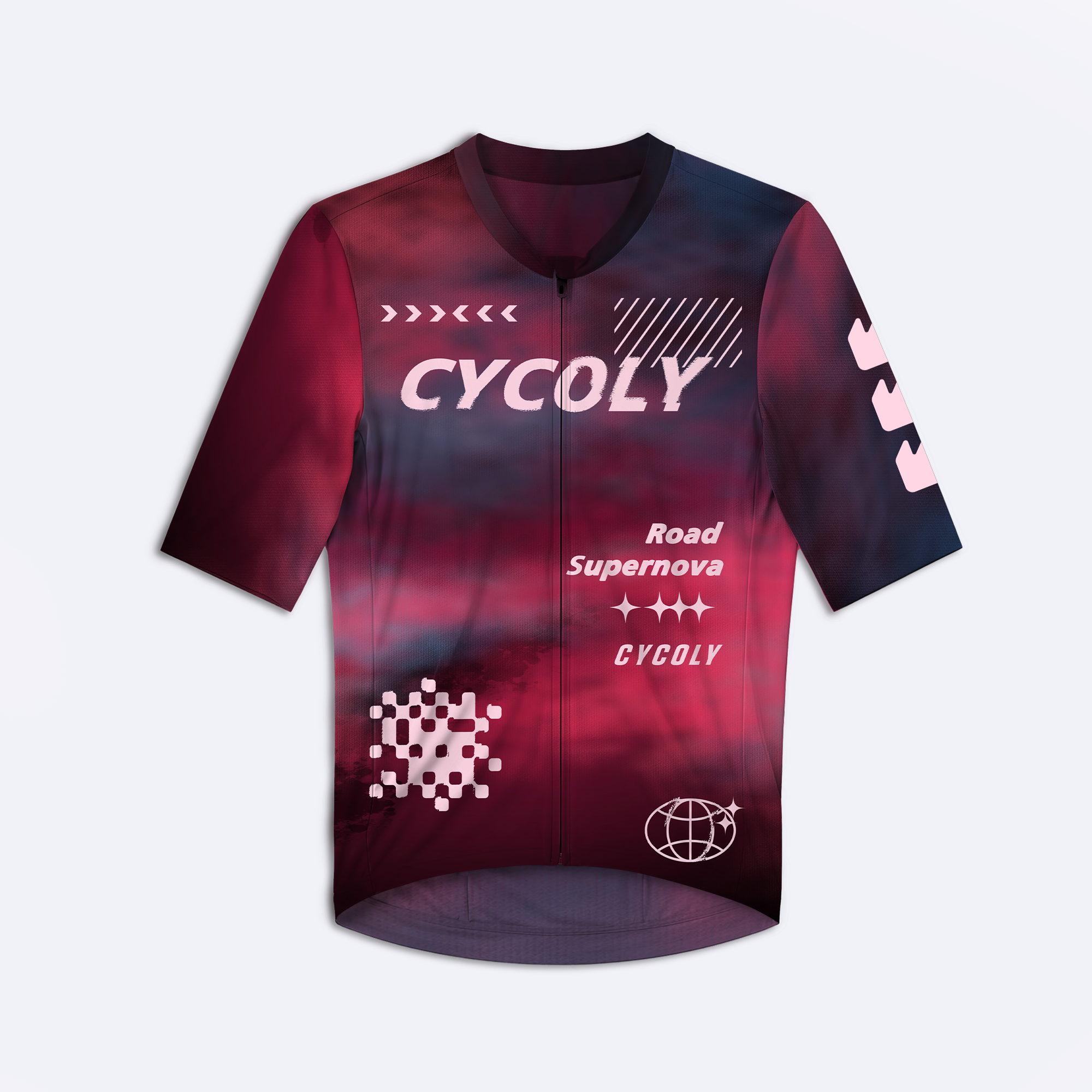 Supernova Red Men's Short Sleeve Cycling Jersey