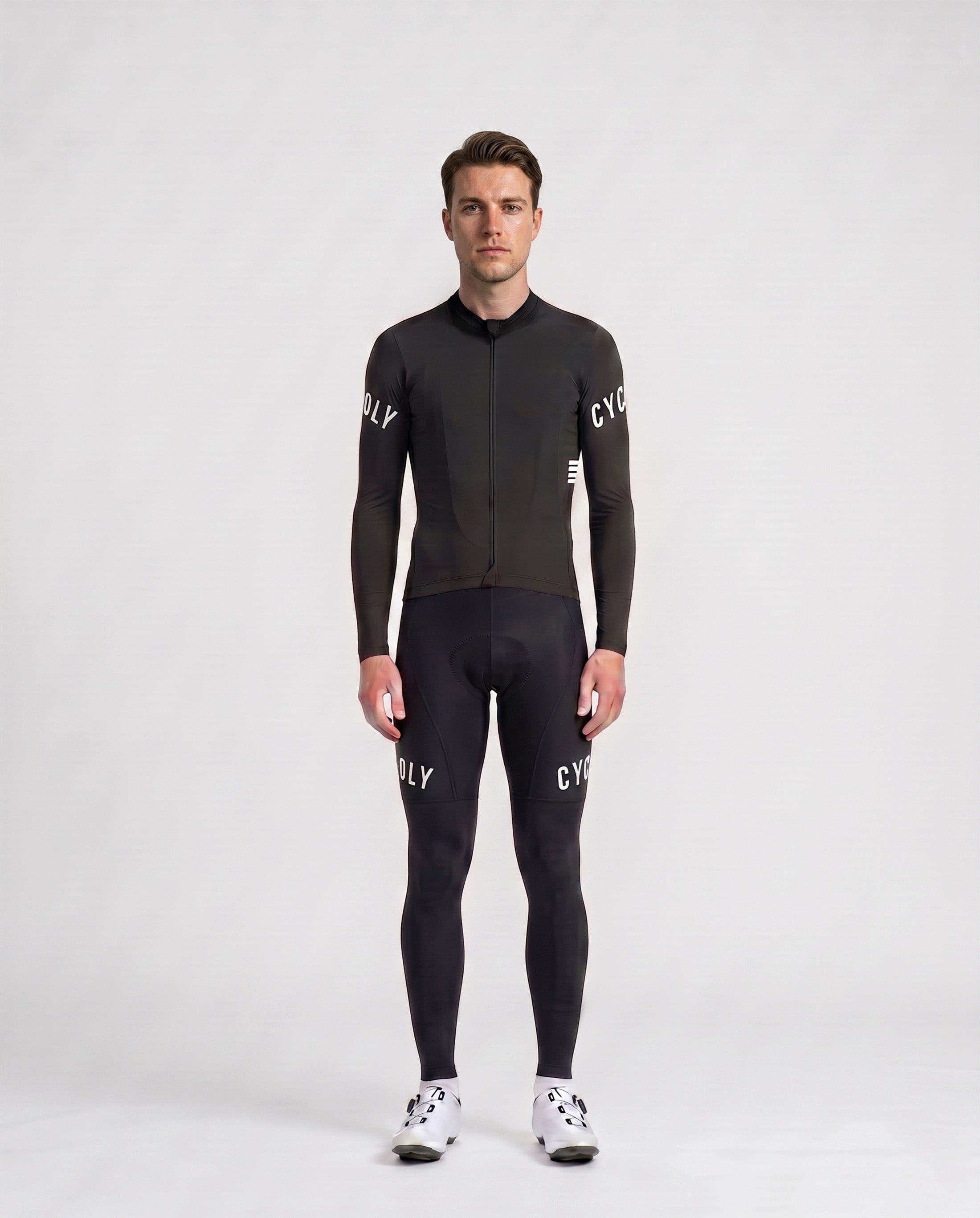 Heritage Pro Men's Long Sleeve Cycling Jersey - Black