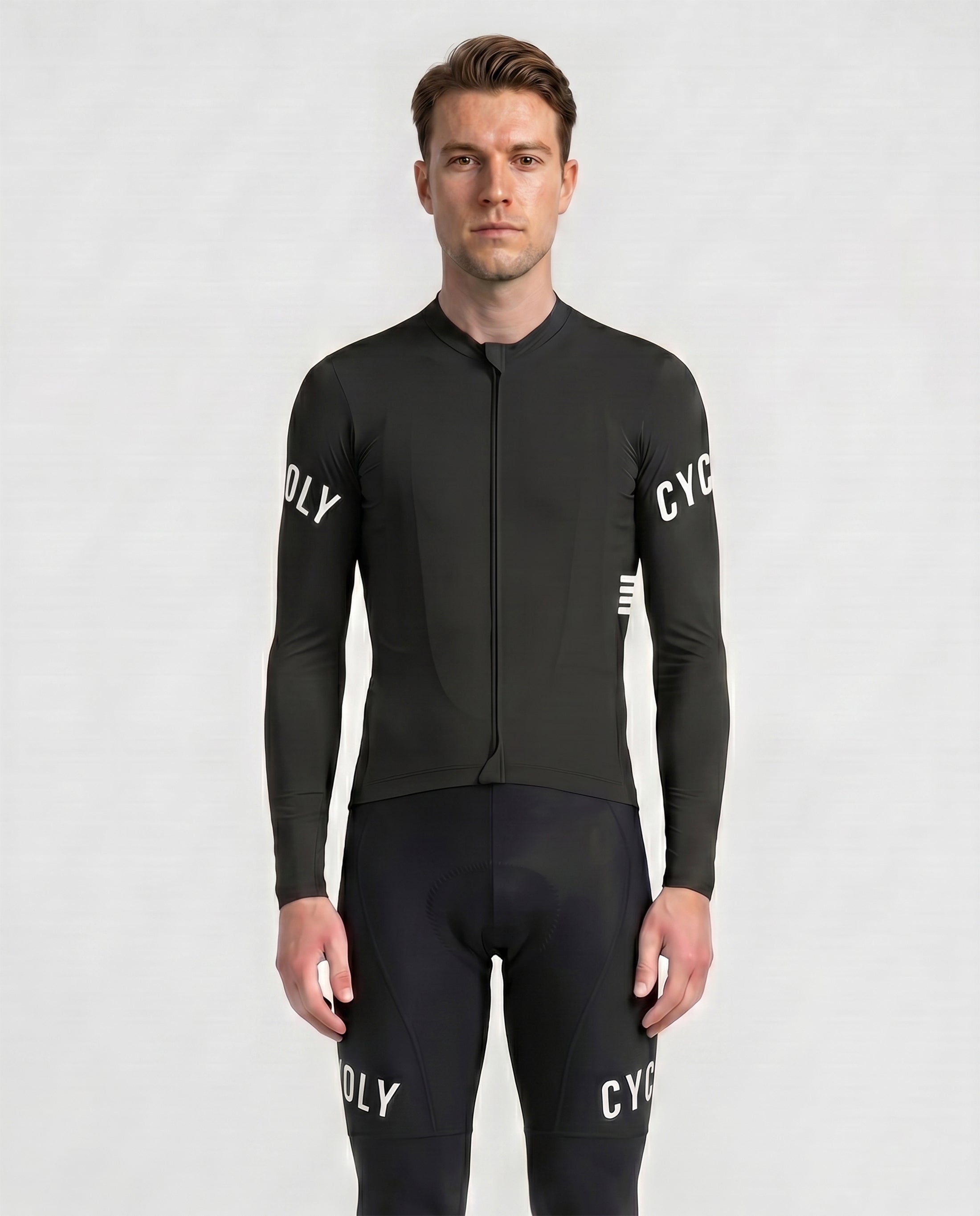 Heritage Pro Men's Long Sleeve Cycling Jersey - Black