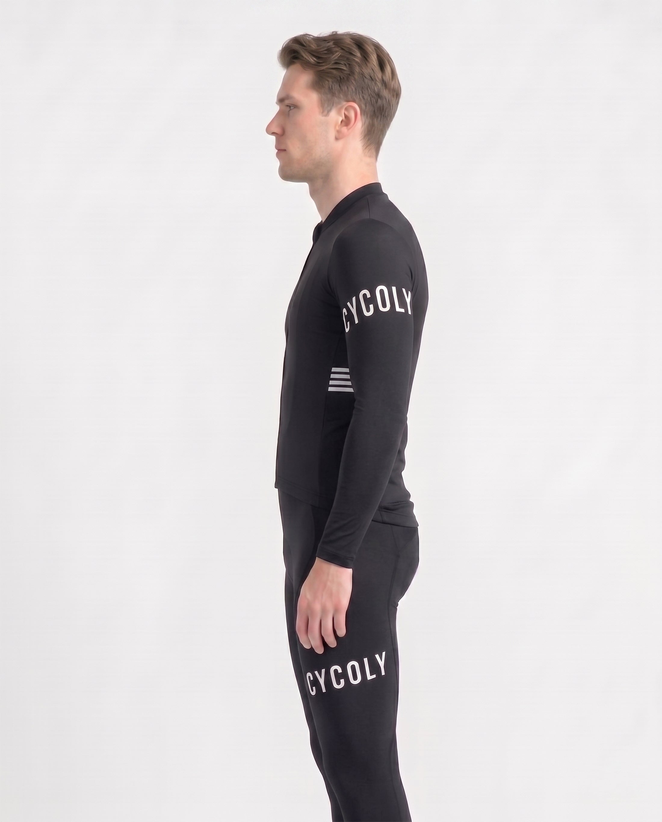 Heritage Pro Men's Long Sleeve Cycling Jersey - Black