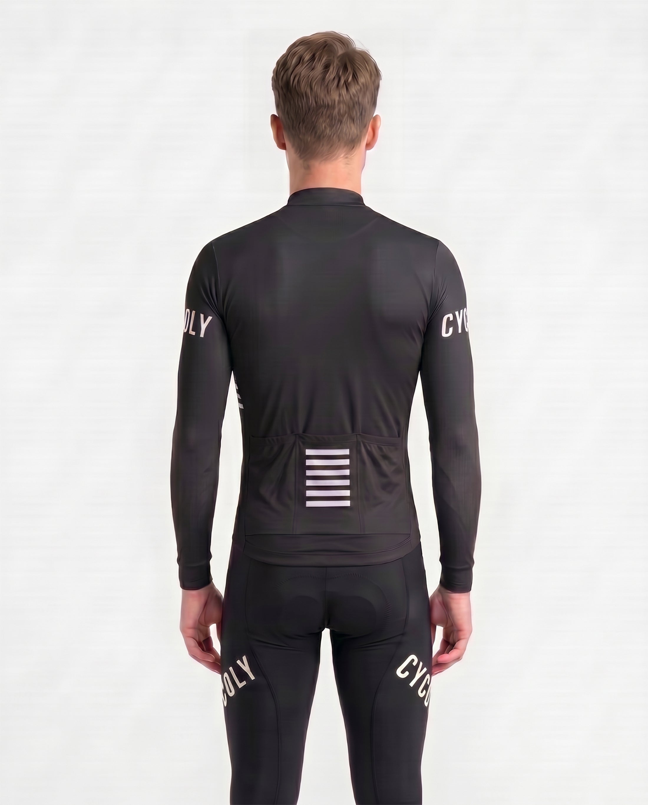Heritage Pro Men's Long Sleeve Cycling Jersey - Black