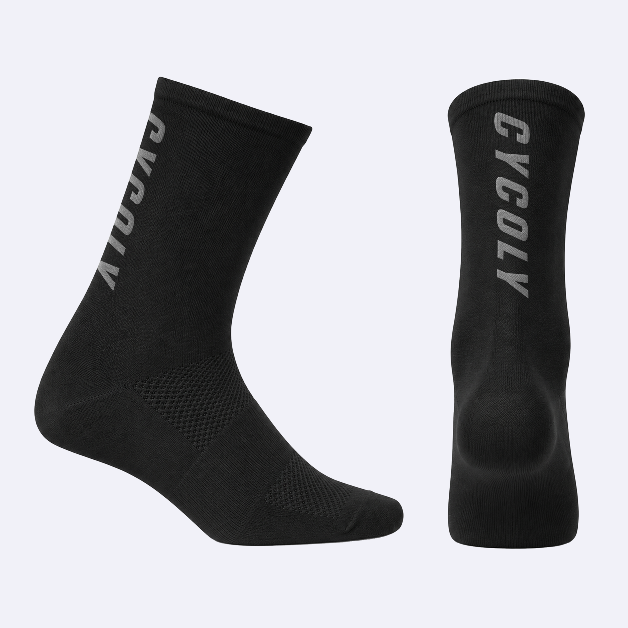 CYCOLY Reflective Unisex Breathable Cycling Socks– Black