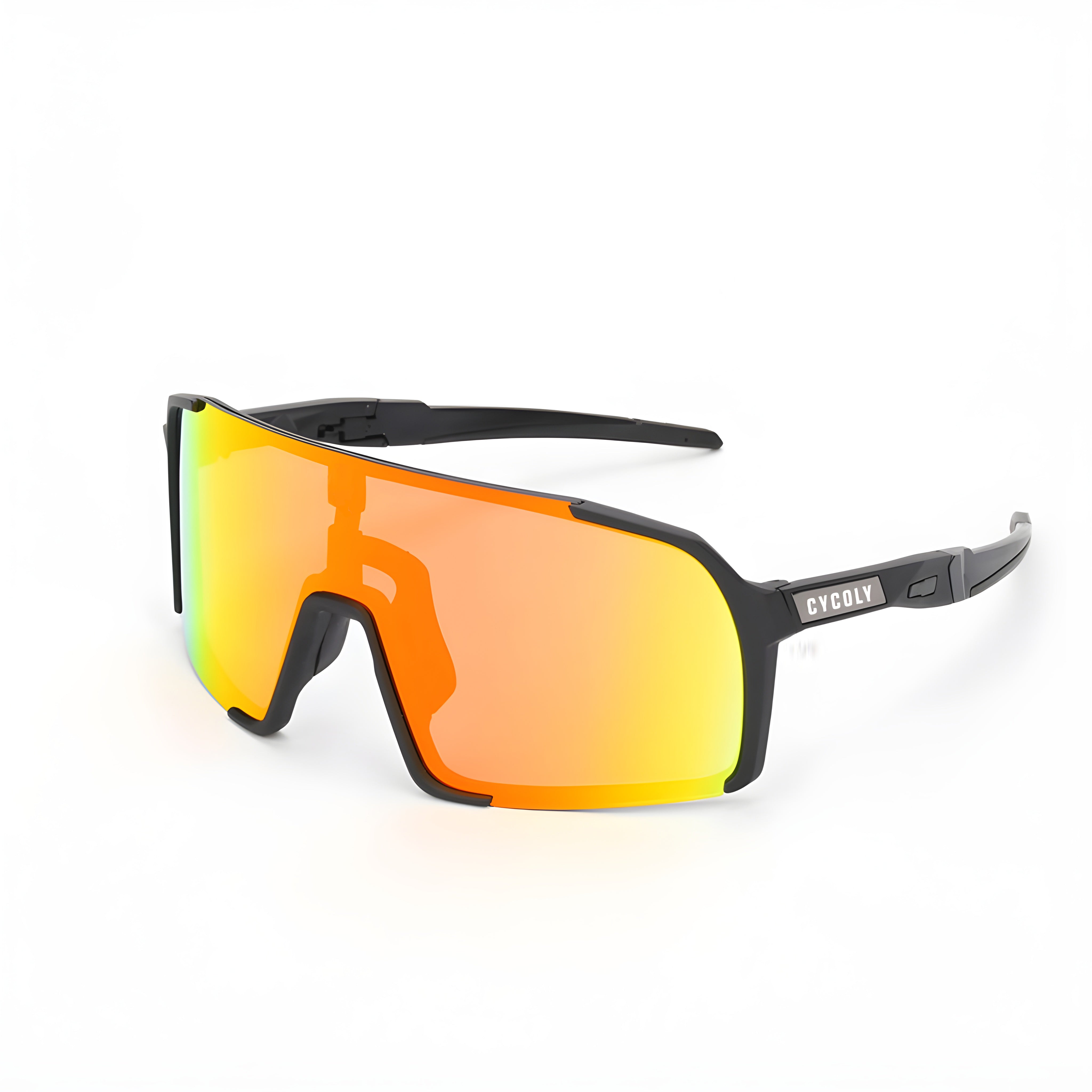 CYCOLY Orange Mirror Cycling Sunglasses | UV400 Polarized Sports Glasses