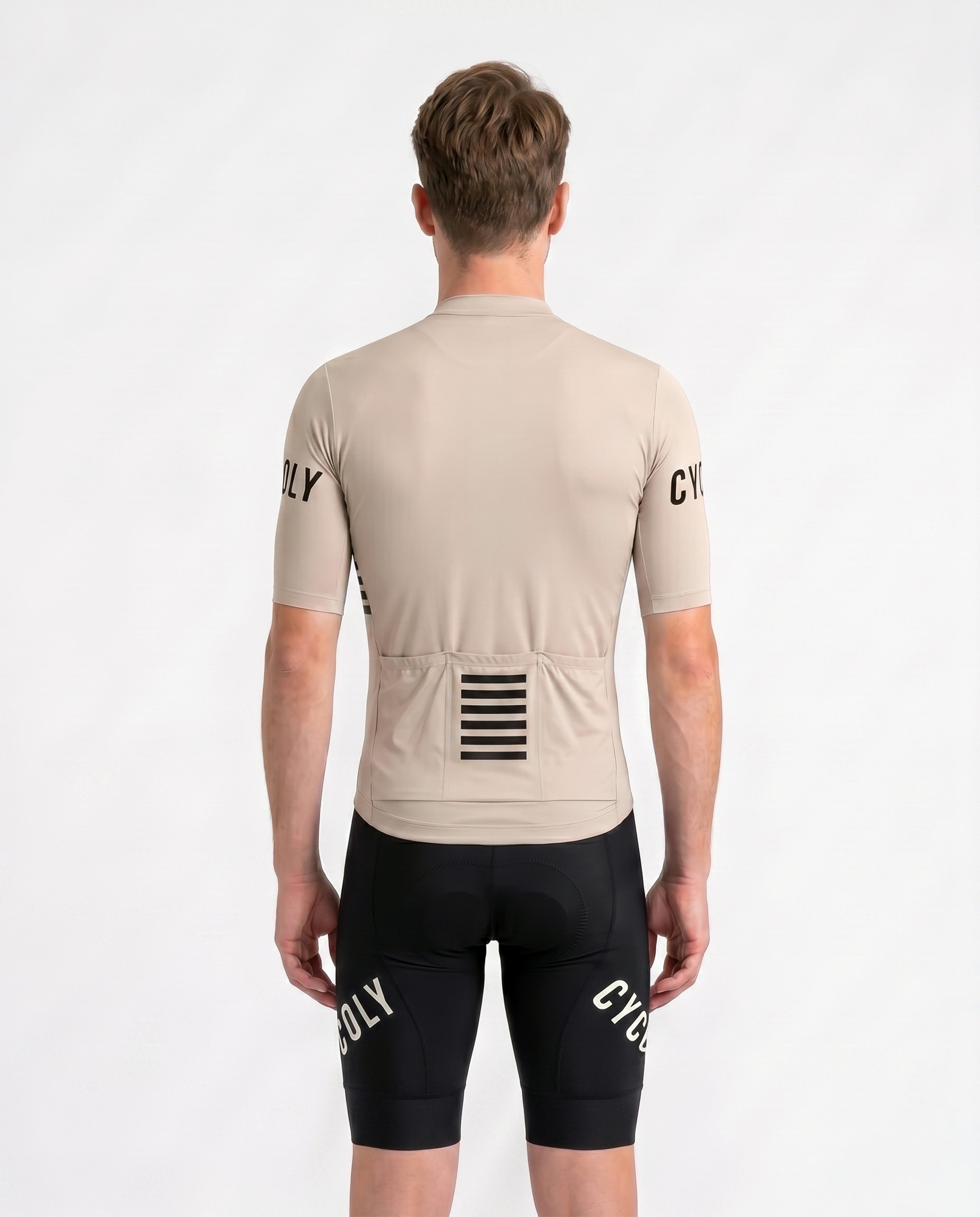 CYCOLY Men's Short Sleeve Cycling Jersey - Ivory