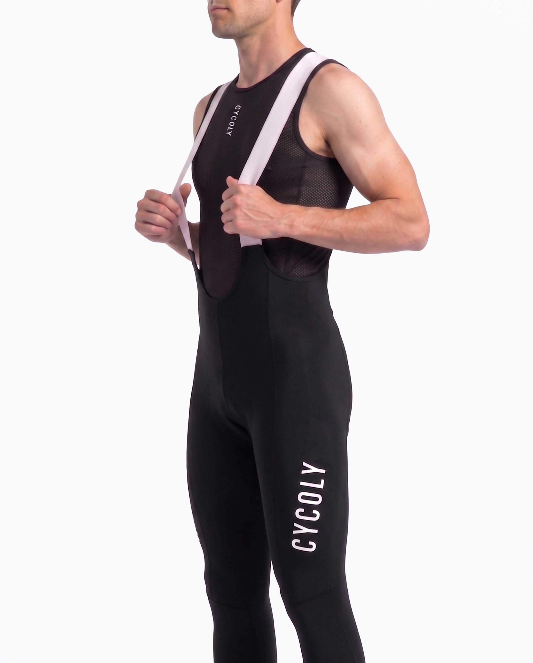 CYCOLY Men's Pro Team Lightweight Tights – Black & White