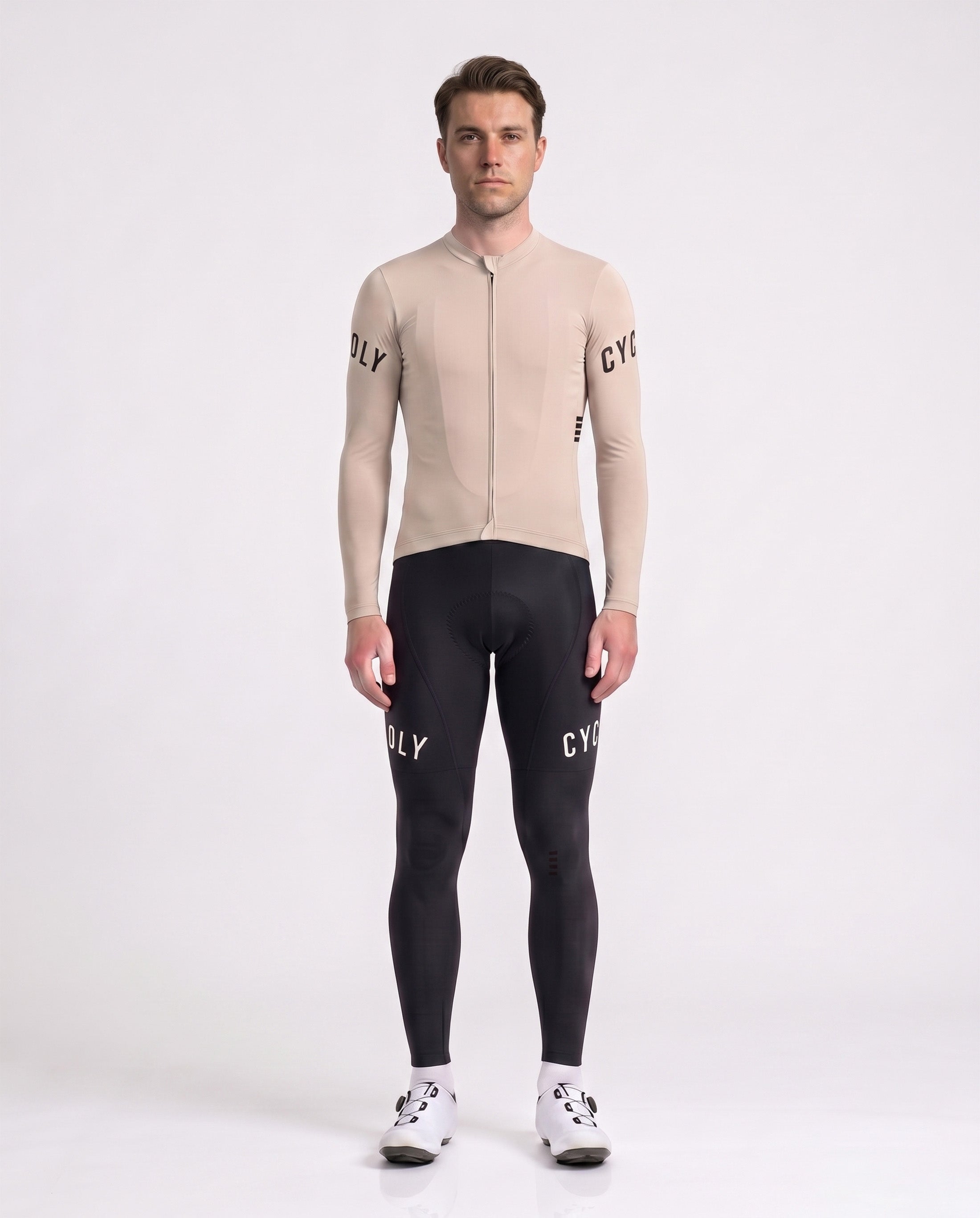 Heritage Pro Men's Long Sleeve Cycling Jersey - Ivory
