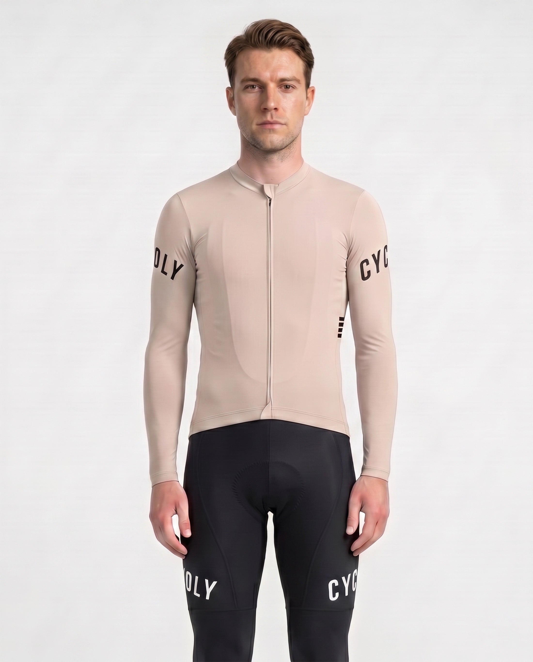 Heritage Pro Men's Long Sleeve Cycling Jersey - Ivory