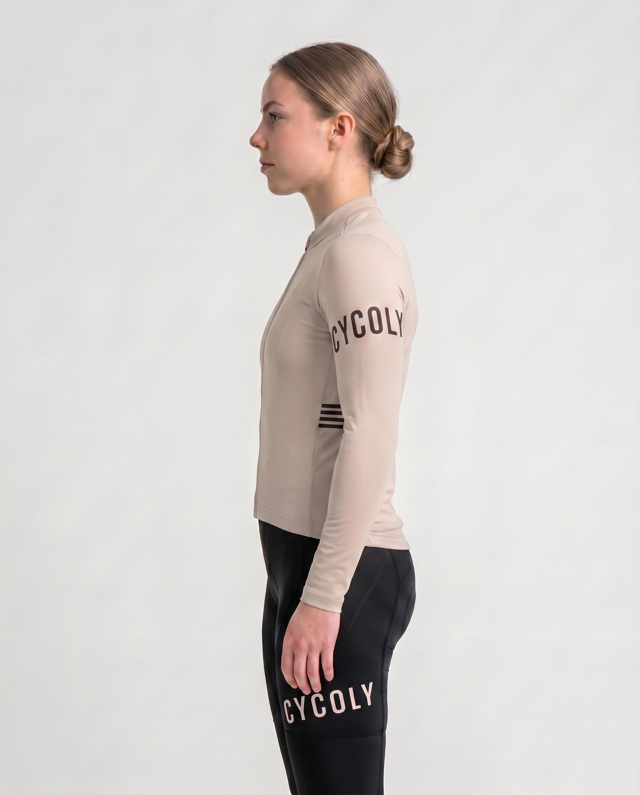 Heritage Pro Women's Long Sleeve Cycling Jersey - Ivory