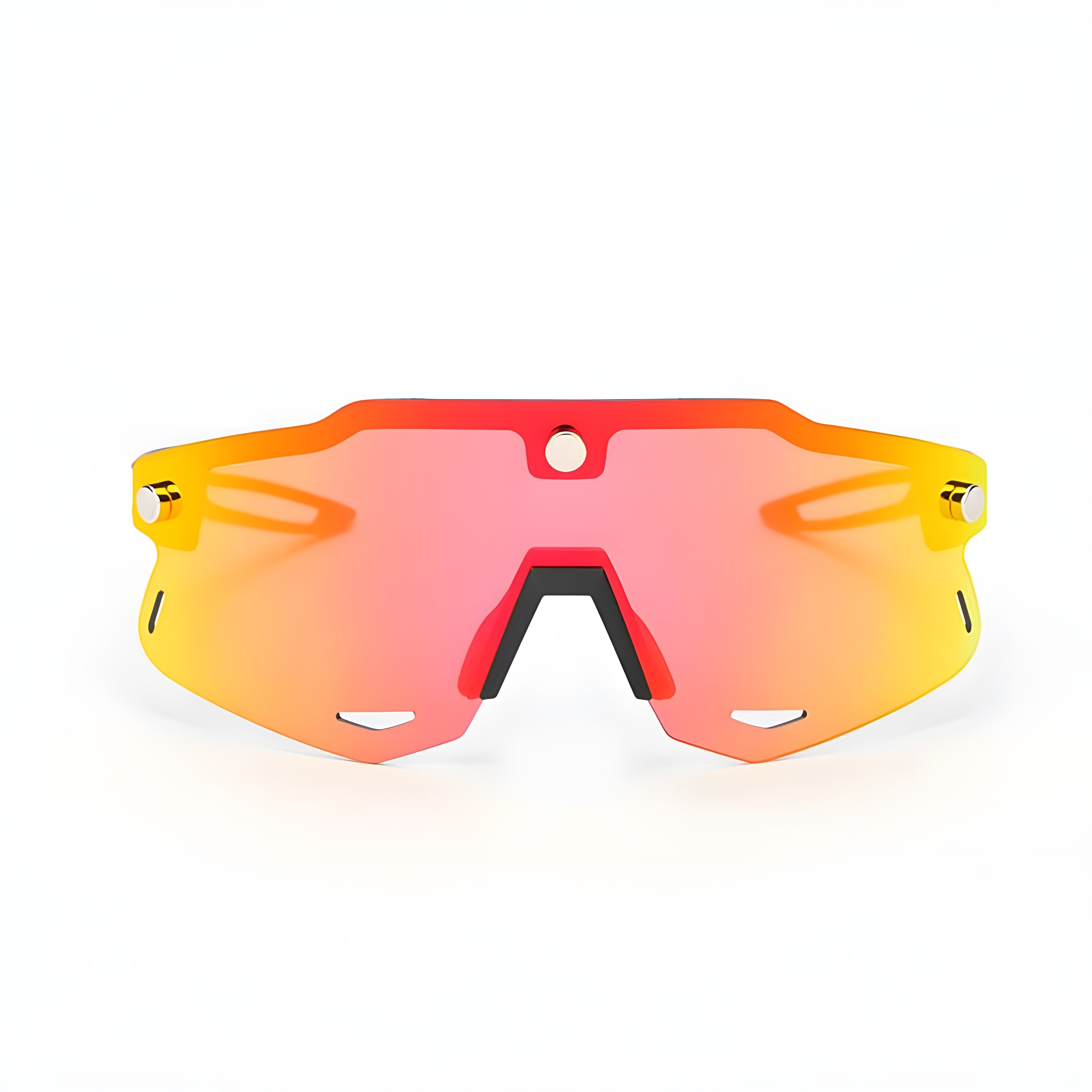 CYCOLY Vented Pro Cycling Sunglasses | Red-Orange Mirror Lens